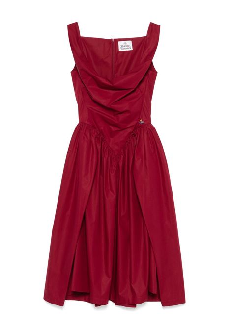 Abito midi con drapeggio sunday in rosso Vivienne Westwood - donna VIVIENNE WESTWOOD | 1101032ZW009QH404